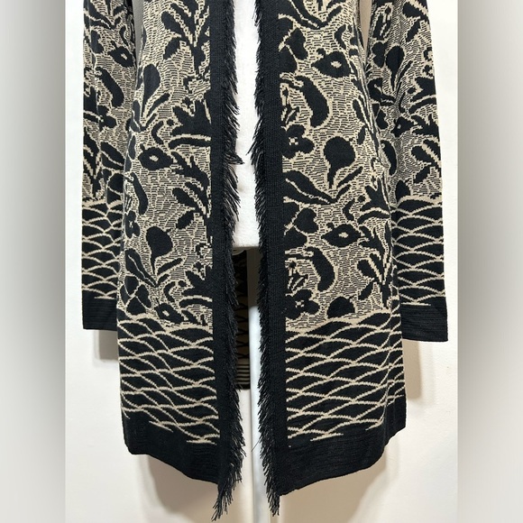 Gottardi Collection Italian Merino Wool Blend Long Line Cardigan Sweater - Picture 3 of 9